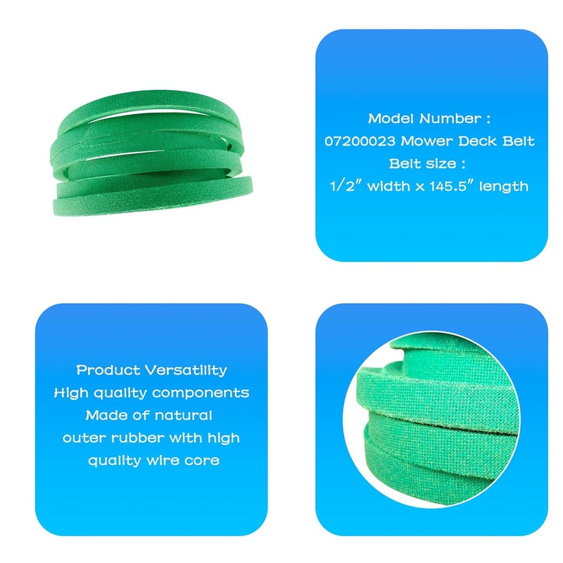 PELIF 07200023 Mower Deck Belt 1/2" x145.5" for Ariens Zoom 1640 1840 2044 2348 2552 XL Series, Gravely ZT1640 ZT1840 ZT2044 ZT2348 ZT2552 Lawn Mower Tractor - Image 2